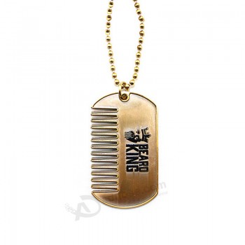 High Quality Customized Metal Dog Tag with Comb