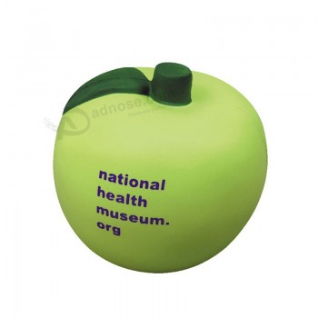 批发促销绿色苹果pu压力球在中国制造