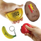 Various Fruit Stress Ball with Keyring /Customized Stess Ball PU Stressball