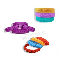 Embossed Logo in Colorful Silicone Wristband for Sales 2017