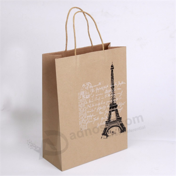 可回收的豪华风格印刷礼品定制购物纸袋与标志设计