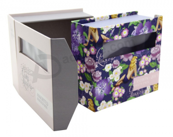 Sinicline卸売カスタム包装紙のボックスをクリアPVC蓋