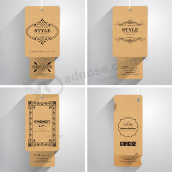 Fashion design paper garment label jeans hang tags for clothing