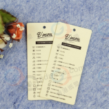 Custom garment knitwear clothing paper hang tags printing lables