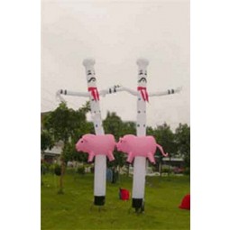 Aufblasbarer Himmeltänzer des Großverkaufs mit rosa Schwein(XGSD-18)