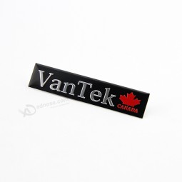 Wholesale custom size and shape metal black labels with high quality