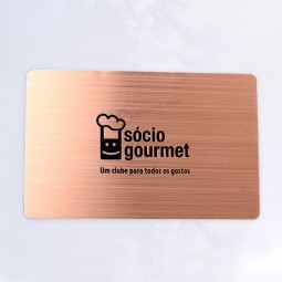 Wholesale custom Exqusite brushed copper business cards with etching logo