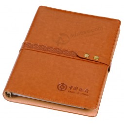 Capa dura de folha solta personalizada impresso pu leather notebook