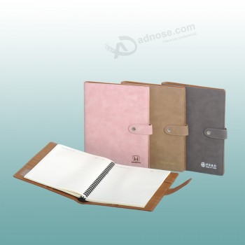Alta qualidade promocional presente pu notebook de couro