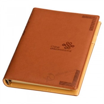 Cuaderno de cuero de PU de estampado en caliente personalizado para diario, material de oficina
