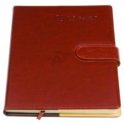 Professionele op maat gemaakte dagboek hardcover pu lederen notebook afdrukken