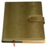 Design de moda personalizado pu couro papelaria capa dura notebook com bloqueio