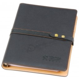 Cuaderno de cubierta de cuero personalizado de tapa dura elegante