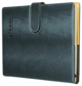 Draad stiksels hoge kwaliteit pu lederen dagboek notebook afdrukken