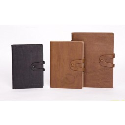 Offset Printing Custom PU Leather Notebook with Lock