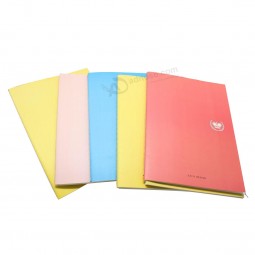 Colorido de tapa blanda breve impresión de cuaderno con impresión de logotipo