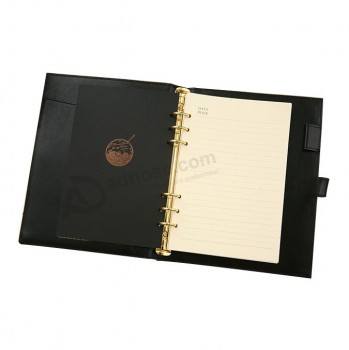PU Leather Customized Printed Notebook with Ring Binder
