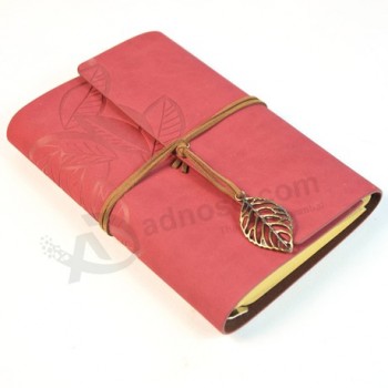 Cor completa personalizada folha solta de couro pu notebook