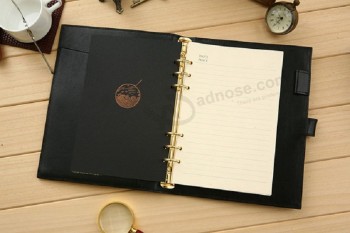 Cuaderno de tapa dura de cuadernos de escritorio de cuero de PU de alta calidad