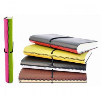 Nieuw ontwerp briefpapier pu lederen notebook met elastiek