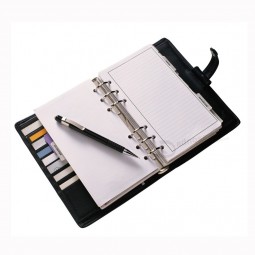 定制印刷pu皮革笔记本与环形活页夹