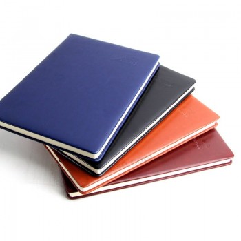 Alta qualidade personalizado couro pu capa dura notebook