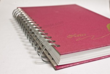 Hete verkoop aangepaste draad-O hardcover notebook afdrukken