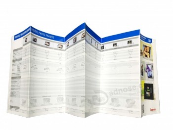 Impressão de brochura de folheto dobrado personalizado para produtos