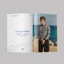 Moda a todo color, impresión de revista de diseño personalizado