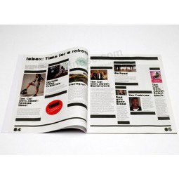 Vente en gros de papier offset customzied magazine broché