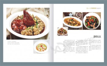 Impressão personalizada do folheto do catálogo do costume do menu do restaurante