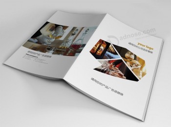 Cores completas personalizado brochura da empresa impressão de folhetos