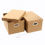 Caja de papel corrugado de almacenamiento doméstico customzied con soporte
