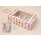 Boîte à gâteaux personnalisée avec boîte d'emballage de papier de boîte de nourriture de fenêtre