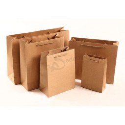 Aangepaste kraftpapier geschenk boodschappentas met handgrepen