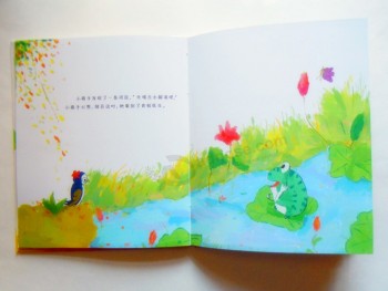 Impresión de libro de tapa dura de libro de niños de colores completos