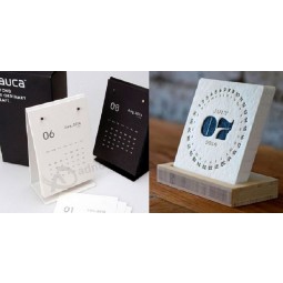 Design extravagante papelaria personalizada impressão do calendário de mesa