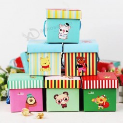 Caja de embalaje de regalo personalizado a todo color con mango