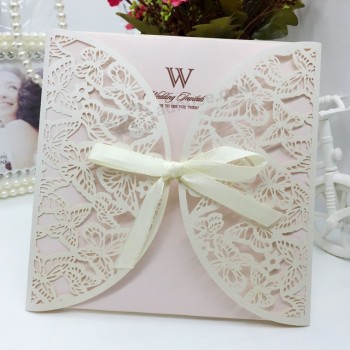 Tarjeta de papel nuevo diseño Hueco tarjeta de felicitación/Tarjeta de invitación/Tarjeta de boda