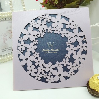 Ahuecado de lujo-Tarjeta de regalo tarjeta de felicitación personalizada al por mayor