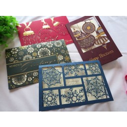 High Quality Custom Hollow Paper Greeting Card for Holiday