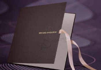 Tarjeta de invitación de papel personalizada de estilo elegante a medida
