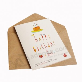 Impression en couleur personnalisée cadeau carte d'anniversaire de papier