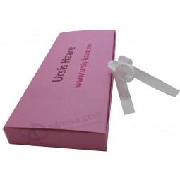 Professional customized Folding Paper Hair Extension Box with Ribbon (YY-H005)