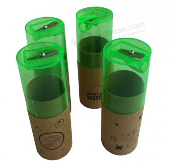 Wholesale custom logo for Paper Tube with PVC Cover/ Children Pen Box with high quality