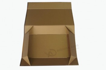 定制与您的徽标高品质的金色纸折叠盒 (YY-湾0250)