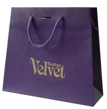 High Quality Purple Colour Paper Gift Bags (YY--B0032)with your logo