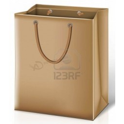 Custom High Quality Golden Colour Promotional Paper Bags (YY--B0043) for sale