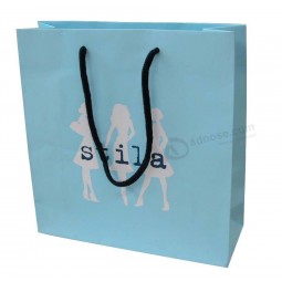 Custom cheap High Quality Light Blue Colour Paper Bag (YY-B0017)