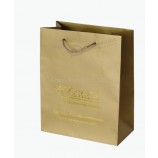 Wholesale custom logo with High Quanlity Luxury Golden Paper Bag with Golden Handle (YY-B0103)